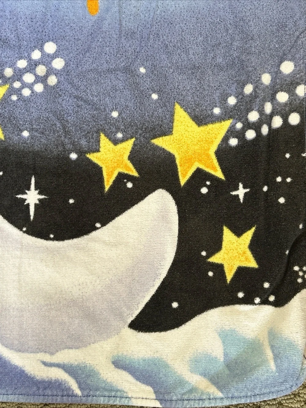 Vintage Hilasel Celestial Moon And Sun Beach Towel Incredible Shape! Excellent!